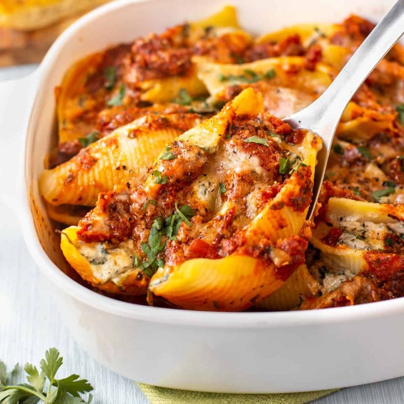 Spinach and Ricotta Stuffed Shells