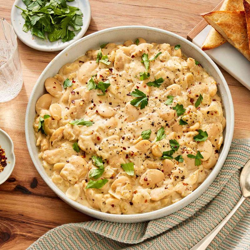 Creamy Garlic-Parmesan Butter Beans