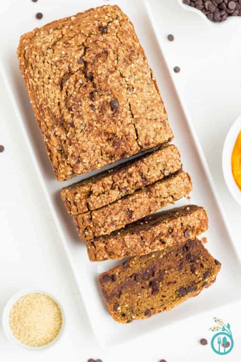 Pumpkin Chocolate Chip Quinoa Bread