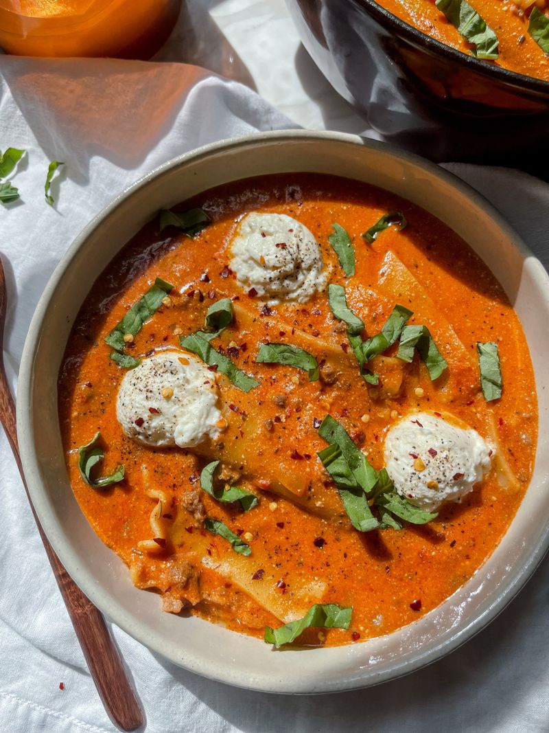Spicy Lasagna Soup