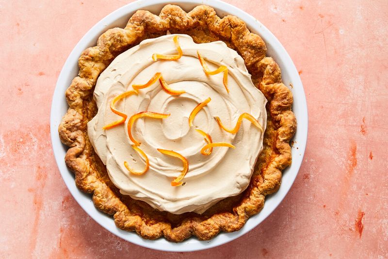 Maple Coffee Custard Pie