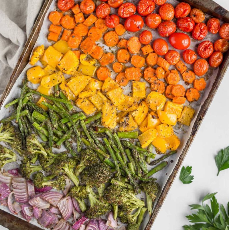 Sheet-Pan Roasted Rainbow Veggies