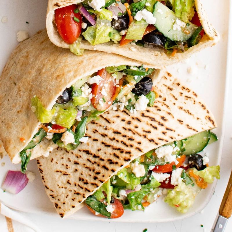 Stuffed Pita with Leafy Greens