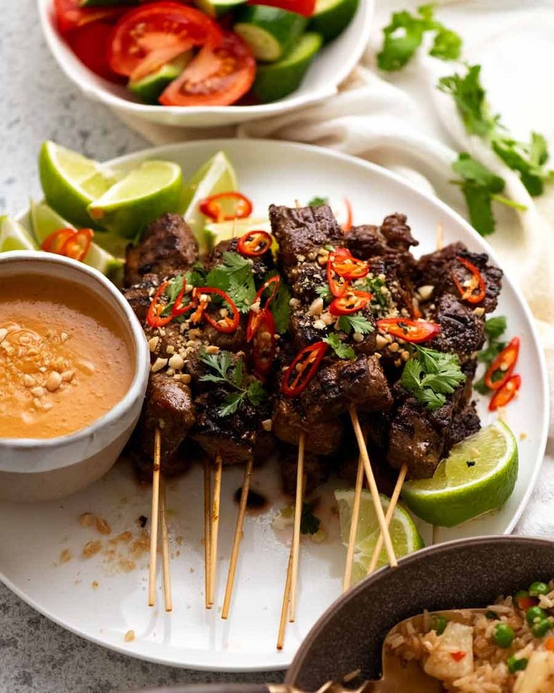 Spicy Thai Beef Kabobs