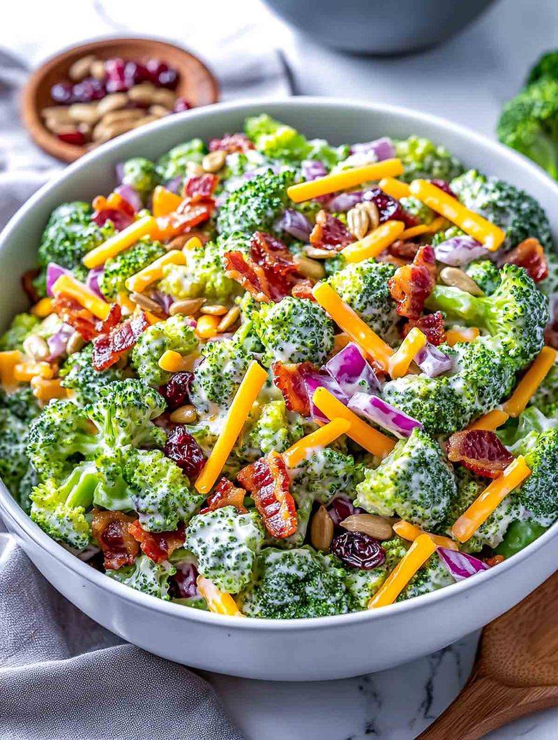 Broccoli Salad with Bacon, Cheddar & Almonds