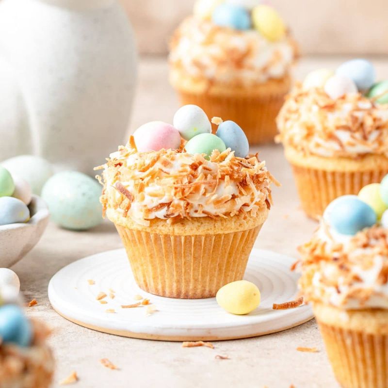 Coconut Nest Cupcakes
