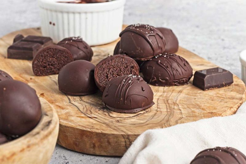 Mini Chocolate Truffles Rolled in Cocoa or Coconut