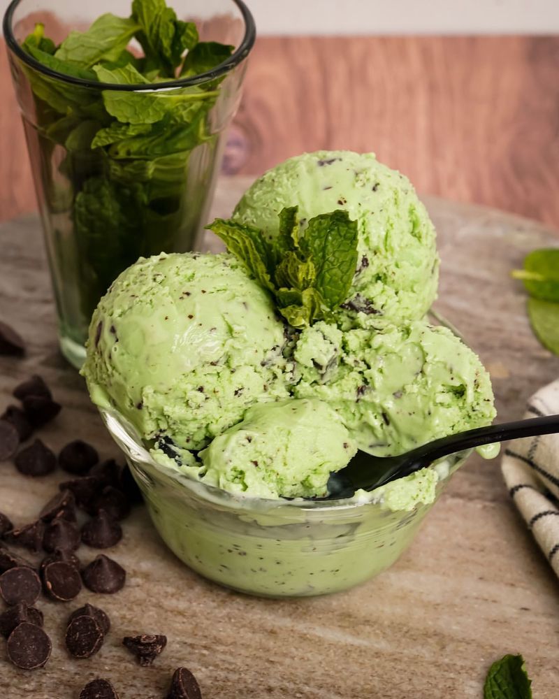 Mint Chocolate Chip Ice Cream