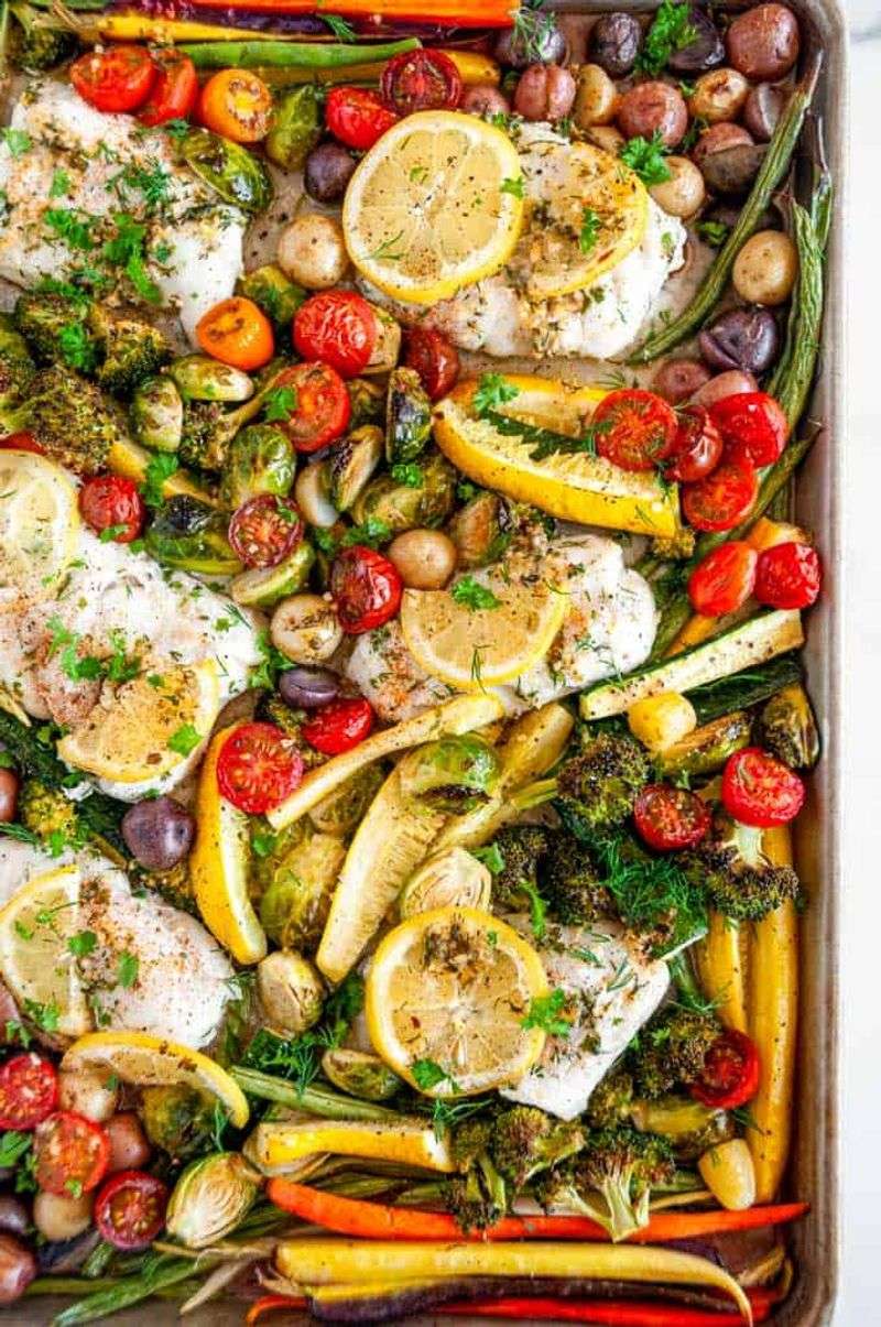 Sheet Pan Miso Cod and Vegetables