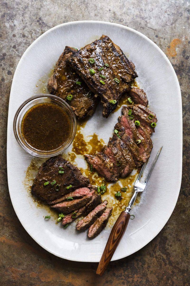 Grilled Miso-Marinated Skirt Steak