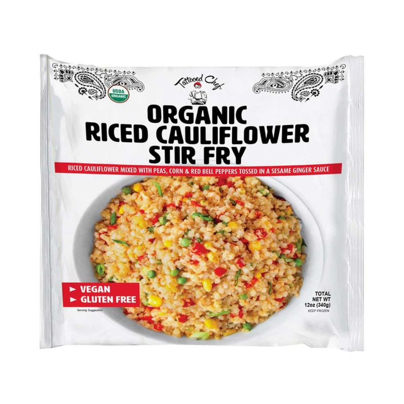Tattooed Chef Organic Riced Cauliflower Stir-Fry: Carb Clever Side Dish
