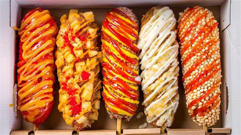 Korean-style Corn Dogs from Local Food Trucks