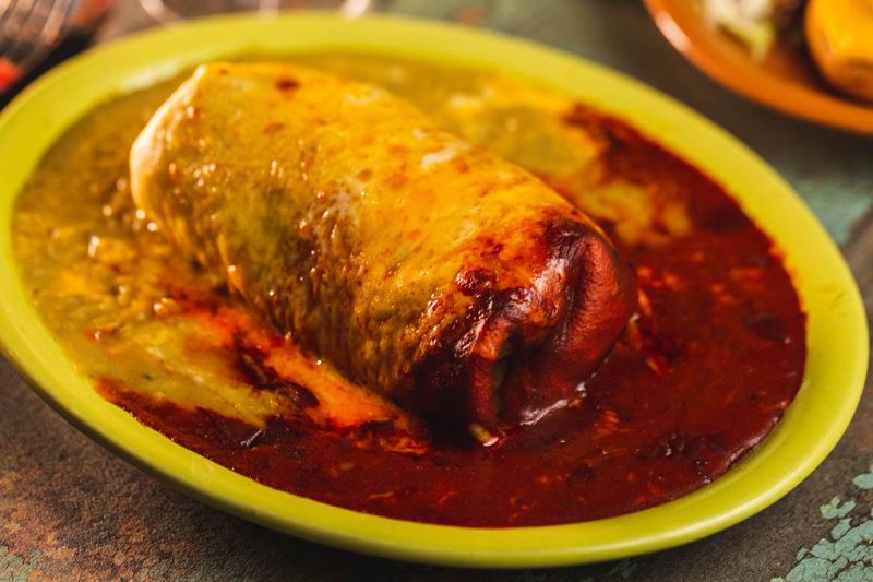 New Mexico – Smothered Burritos with Red or Green Chile