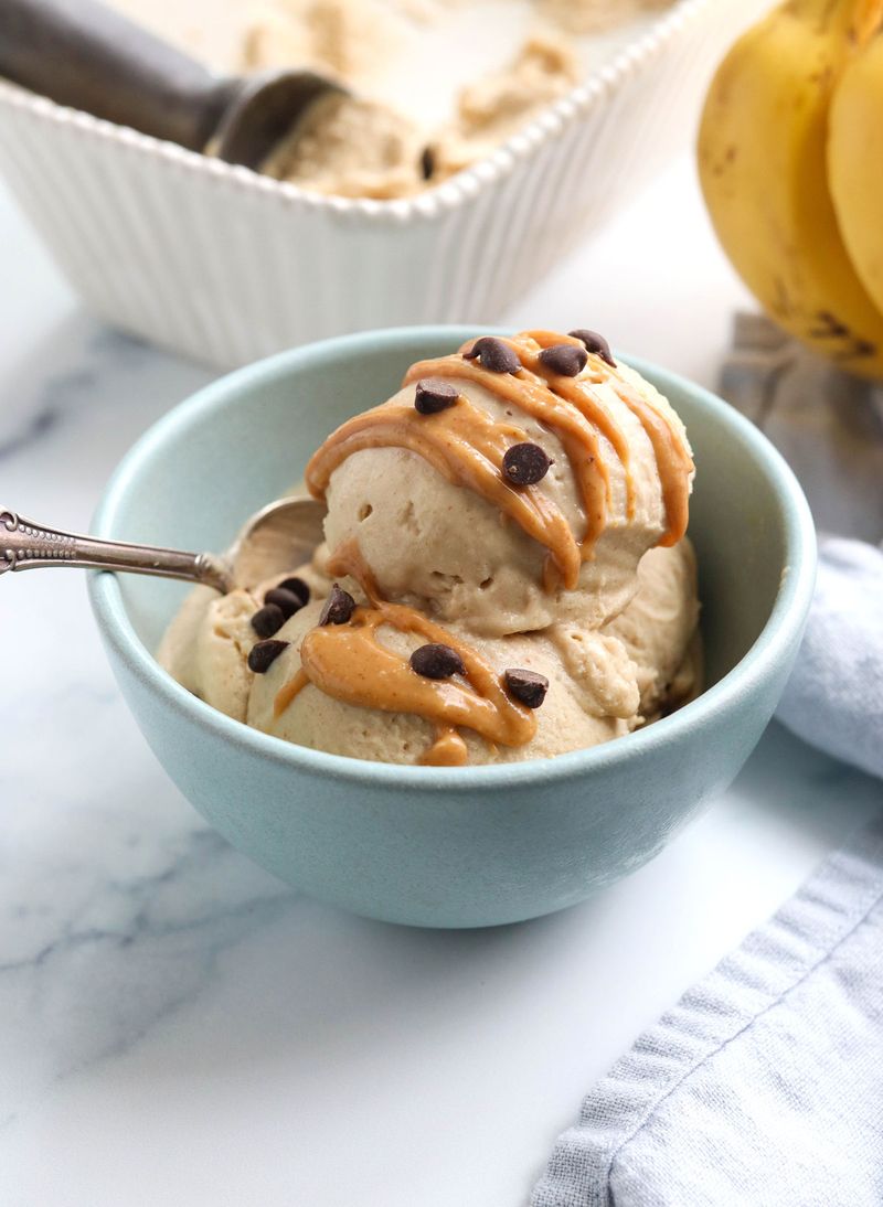 2-Ingredient Peanut Butter Banana Ice Cream