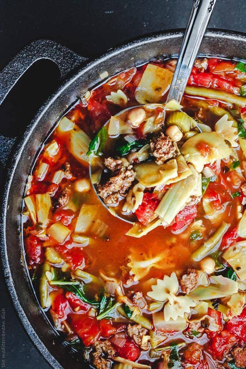 Minestrone Soup with Sausage