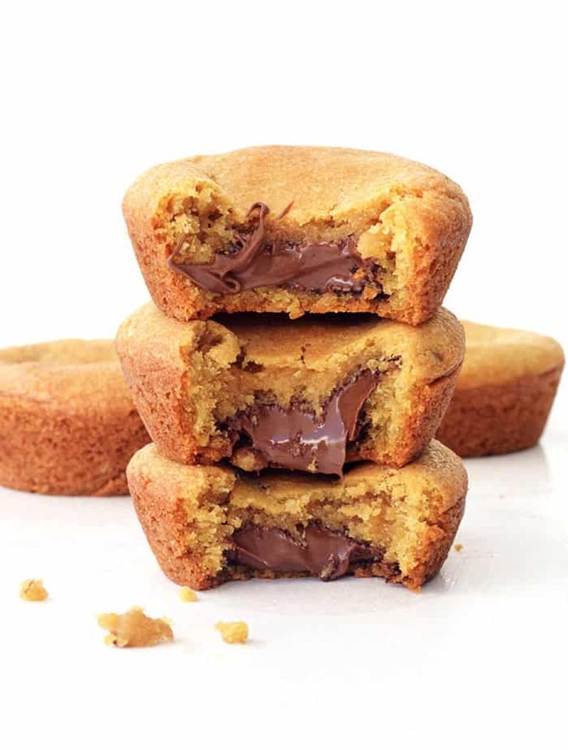 Nutella-Stuffed Cookie Cups