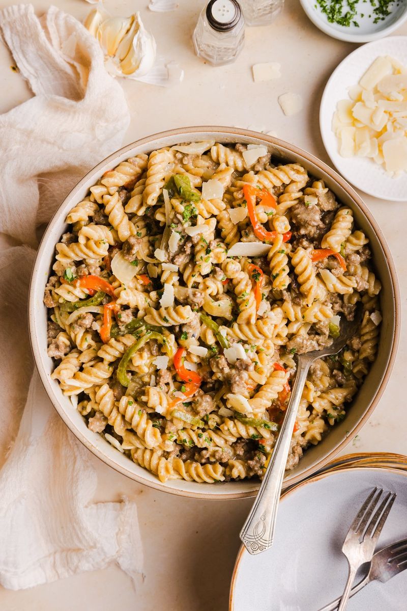 Philly Cheesesteak Pasta