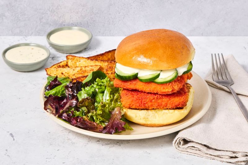 Buffalo Tofu Sandwich