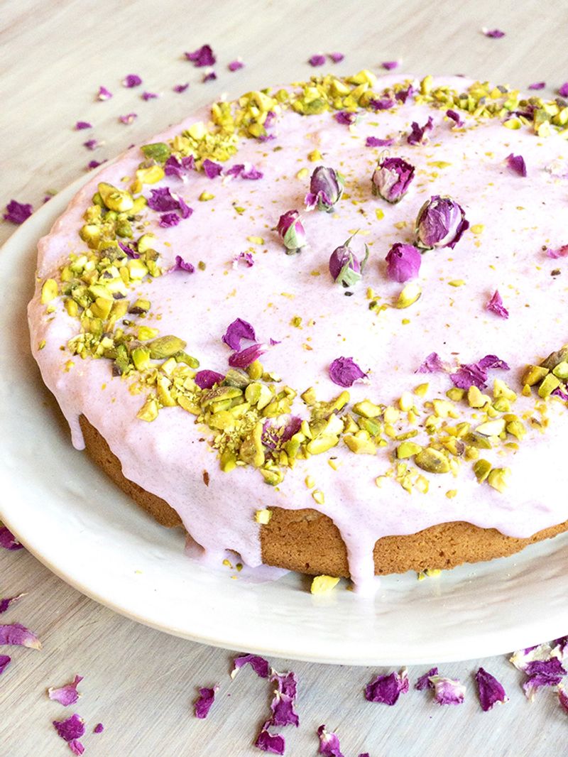 Rosewater Almond Cake