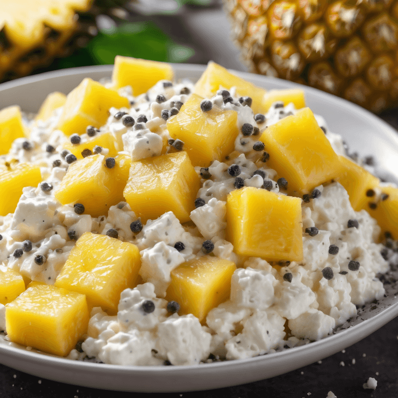 Cottage Cheese with Pineapple and Flaxseed