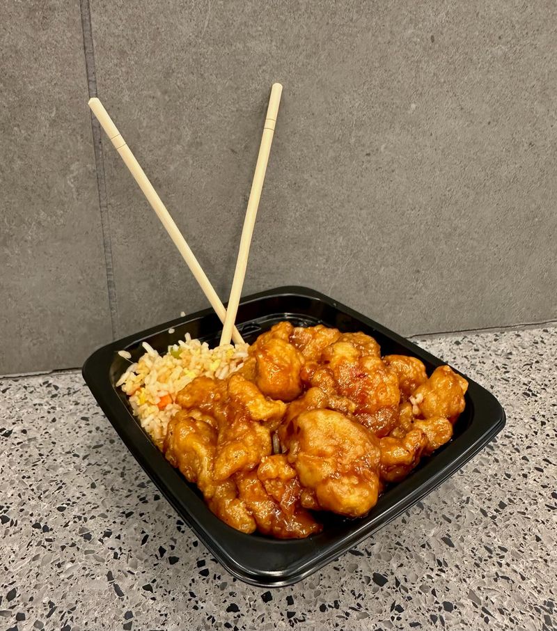 Panda Express Orange Chicken with Fried Rice