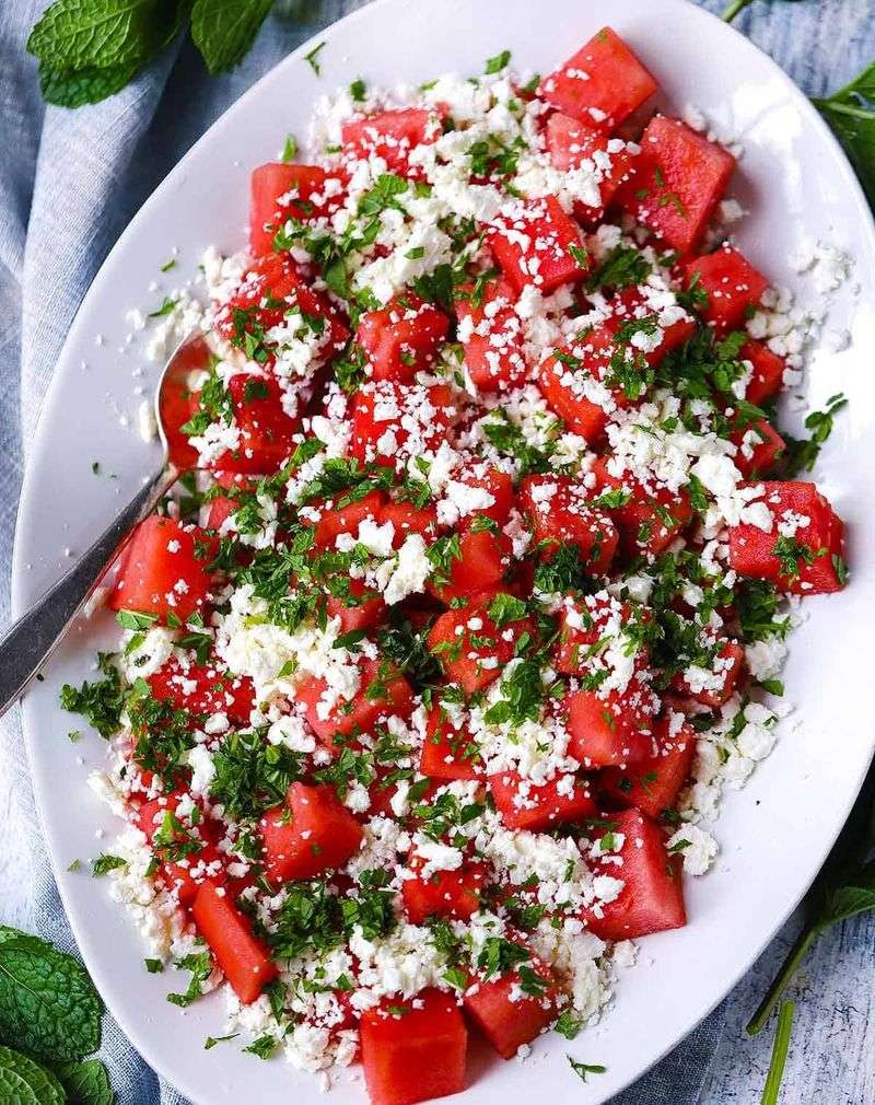 Watermelon and Feta Cheese Salad
