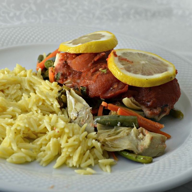 Tilapia with Roasted Vegetables