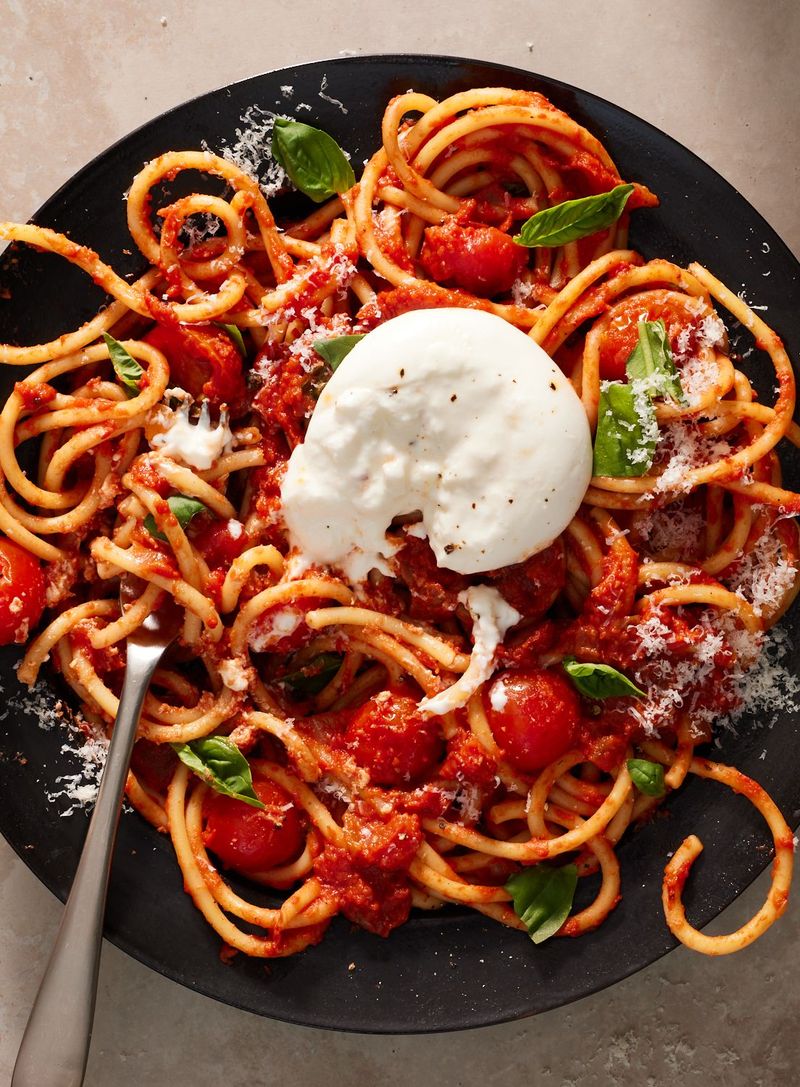 Creamy Tomato Pasta with Burrata