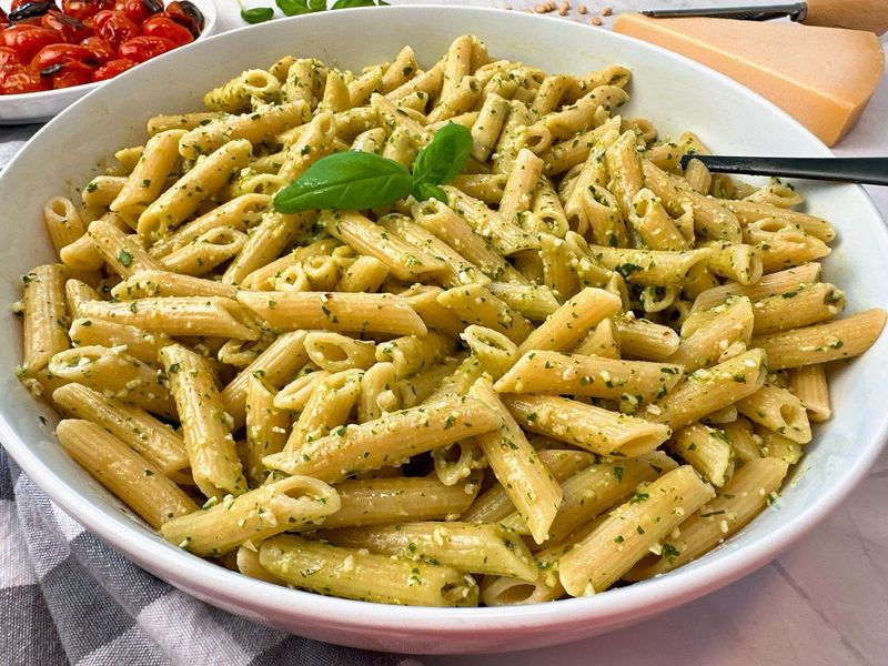 Pasta with Jarred Pesto