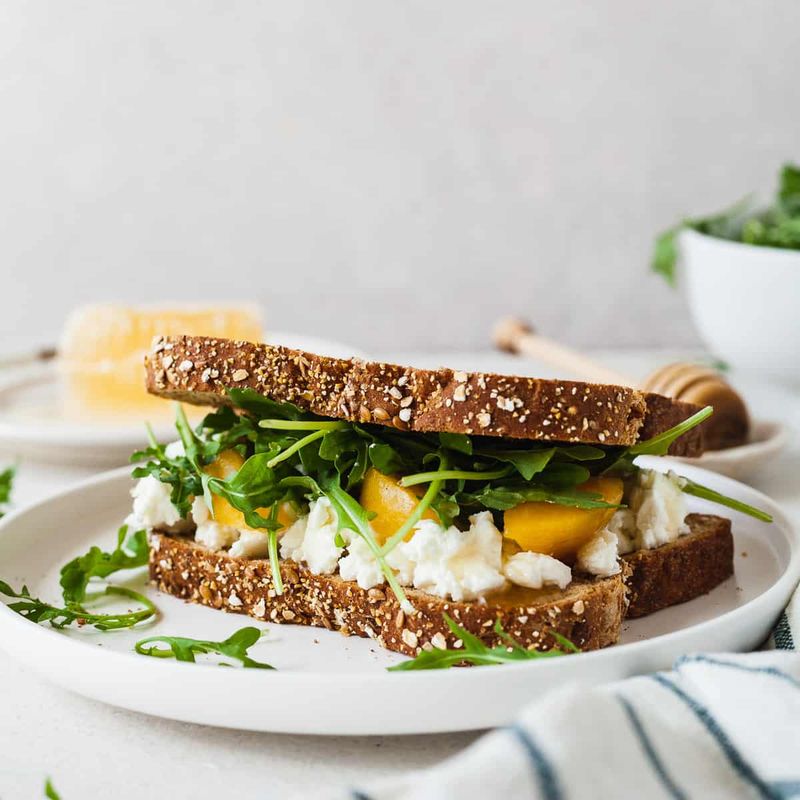 Peach and Brie Sandwich