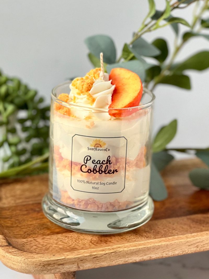 DIY Peach-Scented Candles