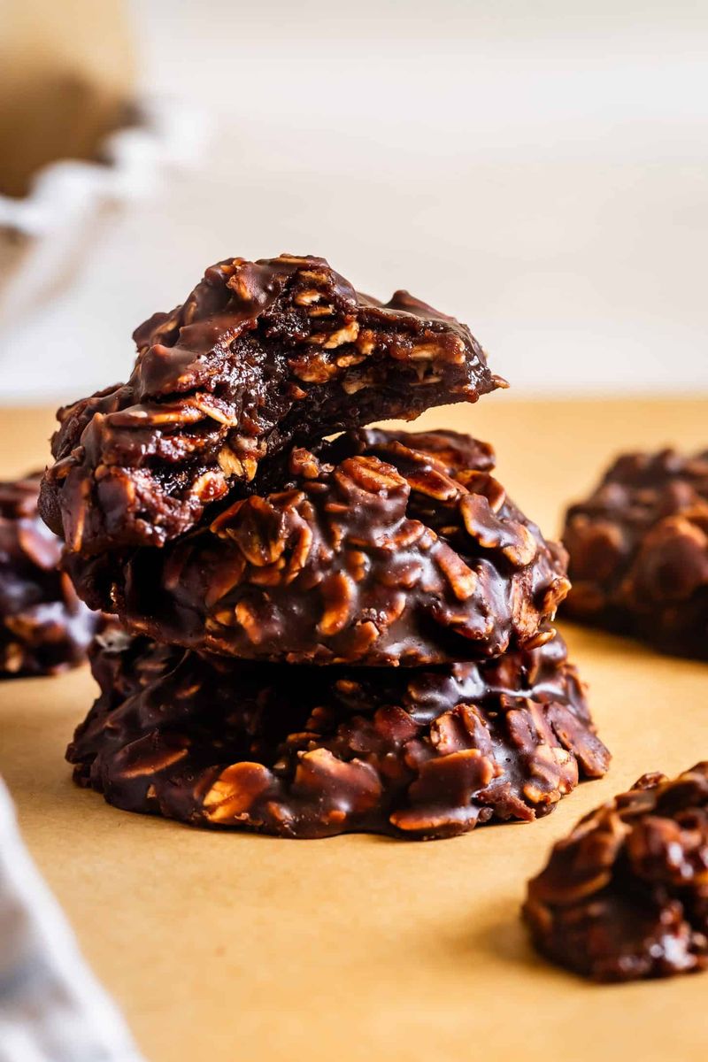 Chocolate Peanut Butter No-Bake Cookies