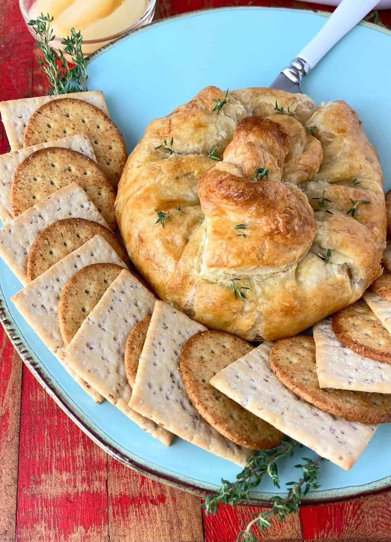 Baked Brie with Pear Compote