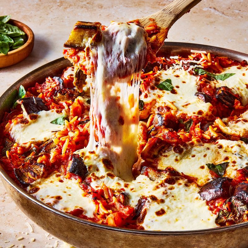 One-Pan Eggplant Parm Orzo
