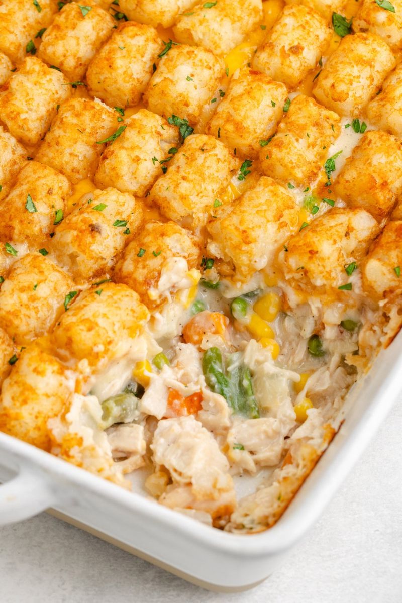 Tater Tot Chicken Pot Pie