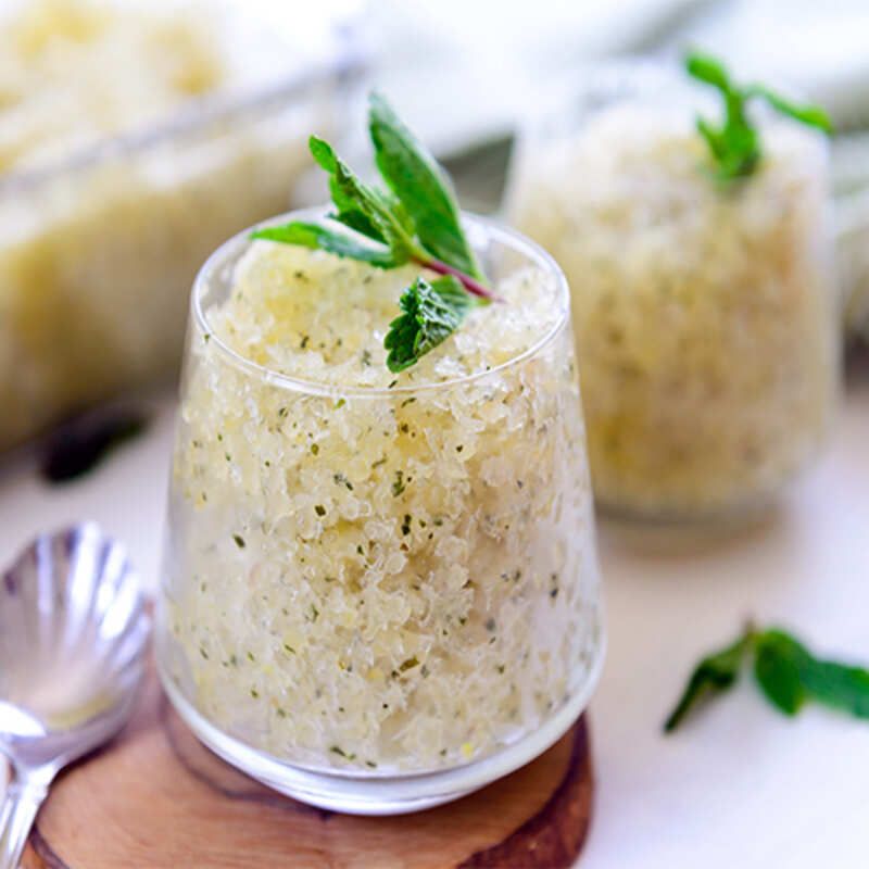 Pineapple and Basil Granita