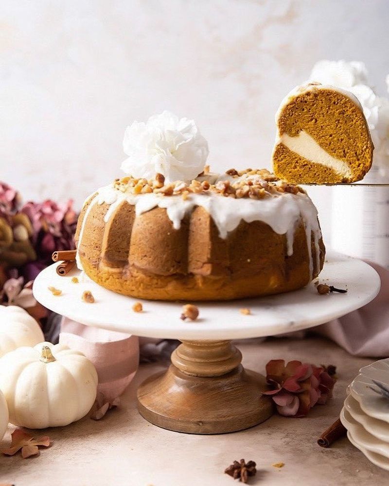 Pumpkin Spice Cream Cheese Swirl