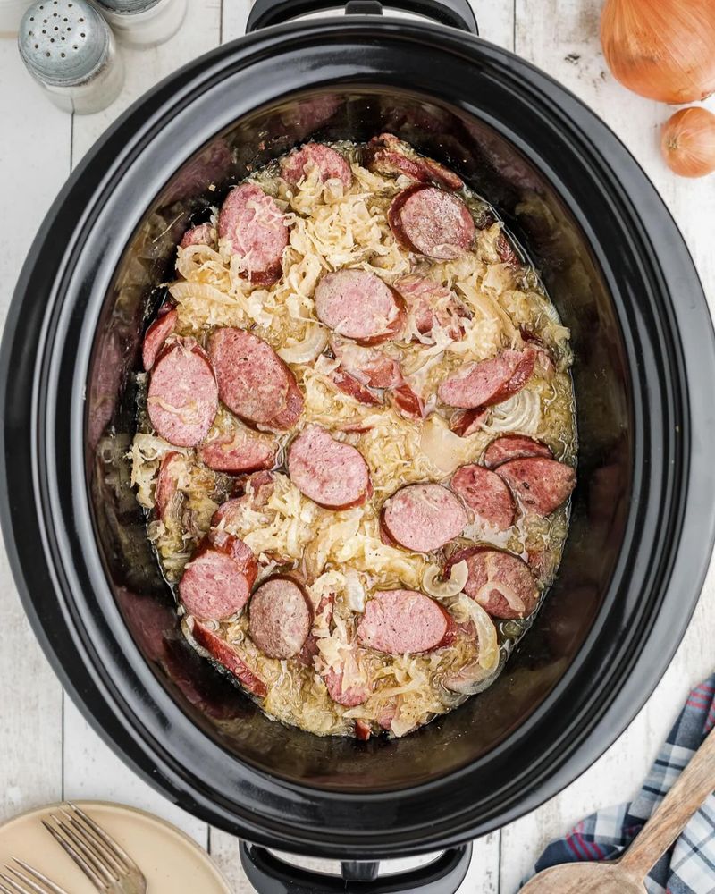 Polish Sausage and Sauerkraut Skillet