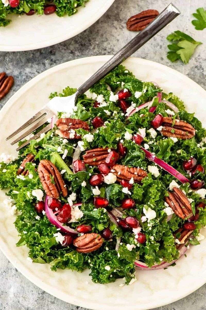 Winter Pomegranate Kale Salad