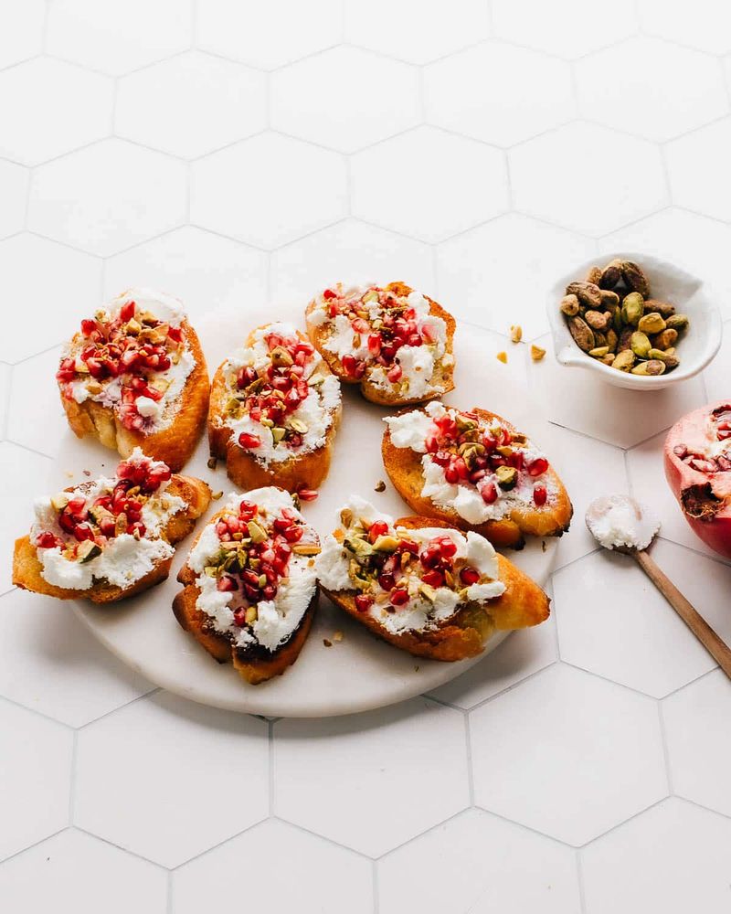 Pomegranate & Whipped Feta Flatbread