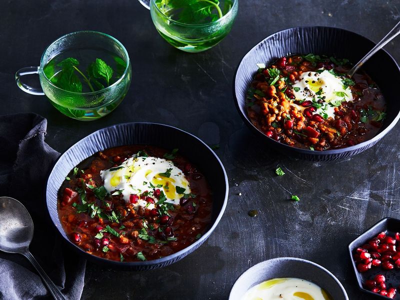 Pomegranate Lentil Soup