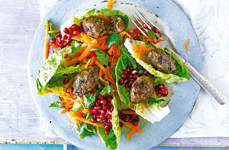 Lamb Kofta with Pomegranate Yogurt Sauce