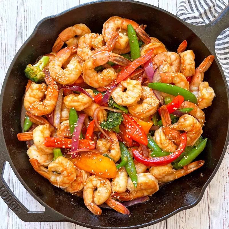 Shrimp Stir-Fry Without Rice or Noodles