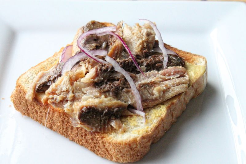 Sardine and Onion Sandwich