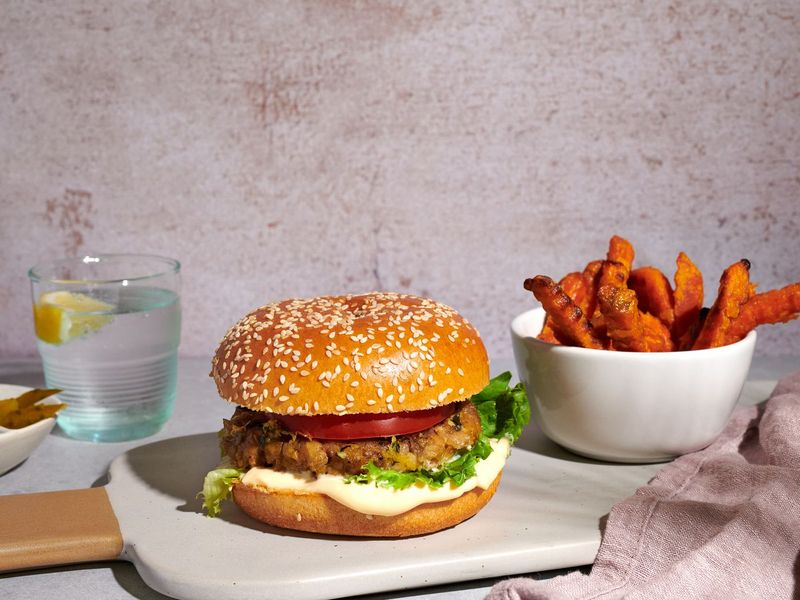 White Bean And Artichoke Burger