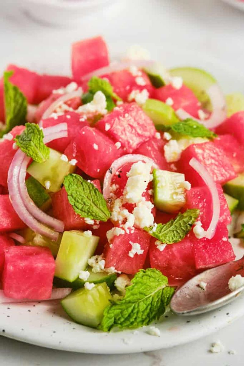 Watermelon and Cucumber Salad