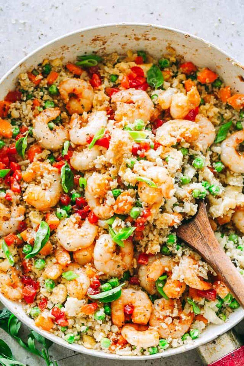 Cauliflower Rice Stir-Fry with Shrimp