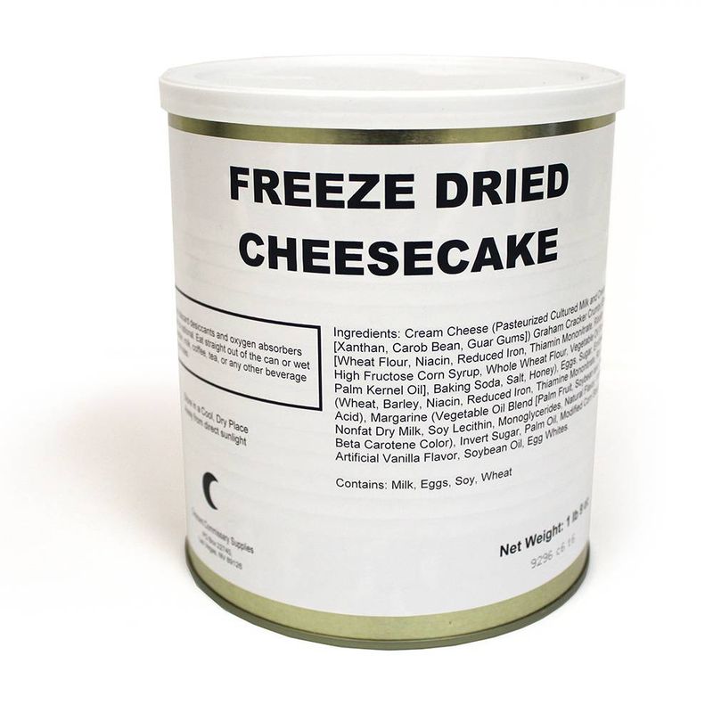 Cheesecake in a Metal Container
