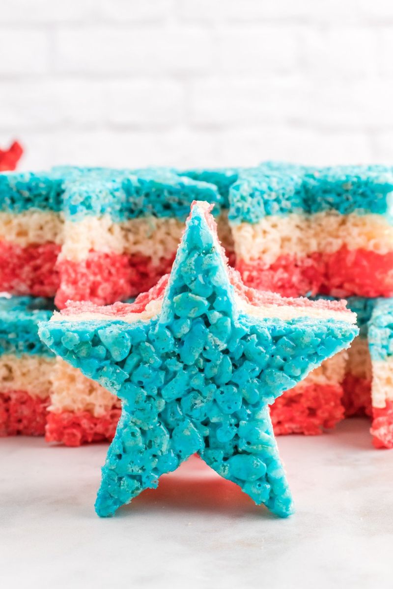 Patriotic Rice Krispie Treat Stars