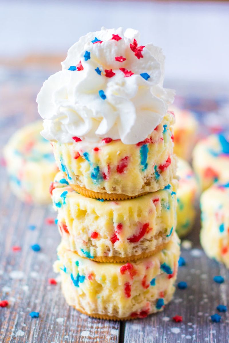Patriotic Mini Cheesecake Bites